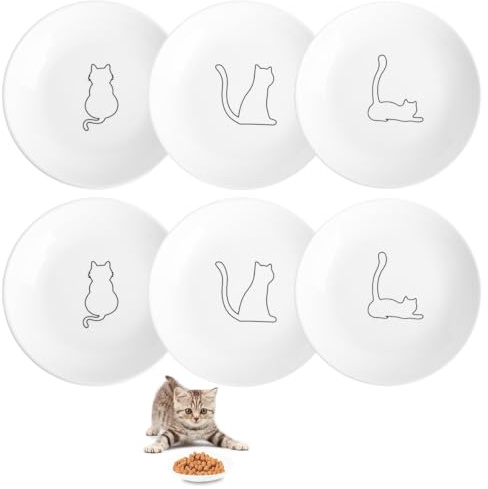 Ciotola Per Gatti in Ceramica Cotta, 6 Pezzi, 15 cm / 5.9 in