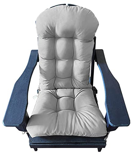 Cojín para silla Adirondack resistente al agua con respaldo alto y correas ajustables, cómodo reemplazo para exteriores, 112 x 48 cm para máxima relajación
