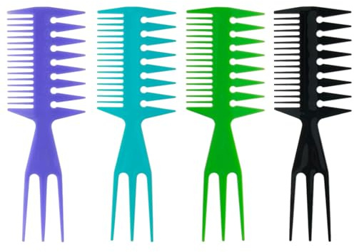 4 Pièces 3 en 1 Peigne, Peigne Cheveux Homme, Peigne à Barbe Pour Hommes, Peigne Démêlé Pour Hommes, Larges Style Rétro Homme Démêlant Professionnel Outils