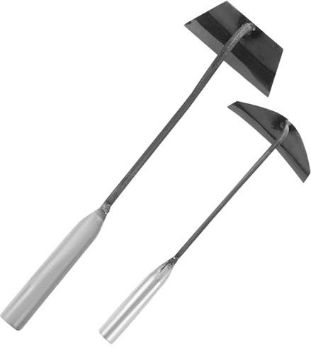 Outanaya 2 pezzi Zappette Manuali in Acciaio Resistente Attrezzi Portatili per Diserbo e Zappatura Orto Leggere e Facili da Trasportare per Giardinaggio Pratico all Aperto