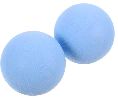 2 Stück Massagebälle Blau aus Tpe, für Yoga und Fitness | Muskelmassage und Entspannung, zur Lockerung Verspannter Bereiche, Praktische Größe für Anwendung zu Hause