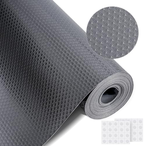 moinkerin Alfombrilla de Cajón 30×600 cm, EVA 450 g/m² Grueso, No Adhesiva Antideslizante, Impermeable y Antigrasa, Protector para Cajones, Armarios y Frigorífico, Fácil de Recortar