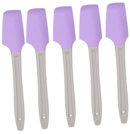 jojofuny Espátula De Maquillaje Para Cera 5 Piezas Tamaño Mediano Color Púrpura Aplicador Curvado Para Cuidado De Manos y Pies Herramienta Segura Para Depilación Femenina Doméstica