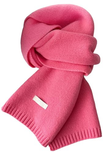 Warmer Winterschal für Damen Herren Wollschal Weiche Warm Strickschal Einfarbig Gestrickter Schals Modischer Vielseitiger Kaschmir Schal aus 100% Wolle - ideale Geschenke für Frauen & Männer