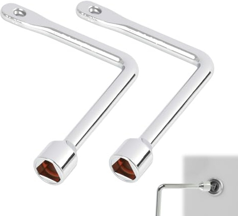 JiaHeHe Llave Triangular Universal, Llave para Ascensores, Armarios Eléctricos, Medidor de Agua, Zinc, Resistente a la oxidación, Práctica para Técnicos, Manitas y Mantenimiento