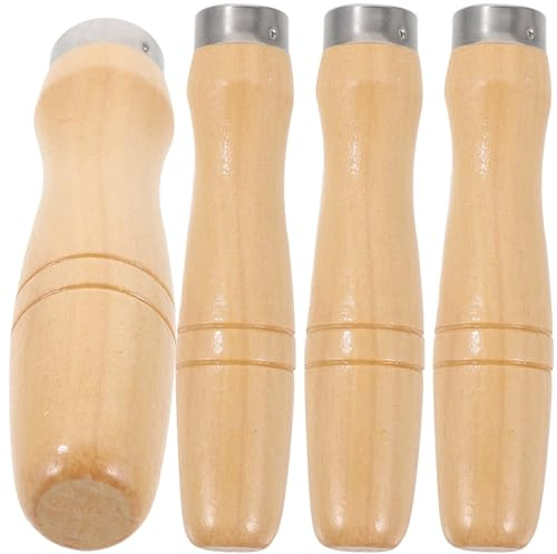 Hohopeti Mango de Madera para Lima 4 Piezas Grande 12 Pulgadas 8.9 Cm Interior Antideslizante para Escofina Multiusos Herramientas Carpintería Bricolaje