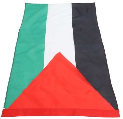MAGICLULU Bandera de Palestina 90x145 Cm de Poliéster para Decoración Exterior E Interior, Pancarta Decorativa Reutilizable para Jardín y Patio, Ligera y Portátil, Adecuado para Festivales