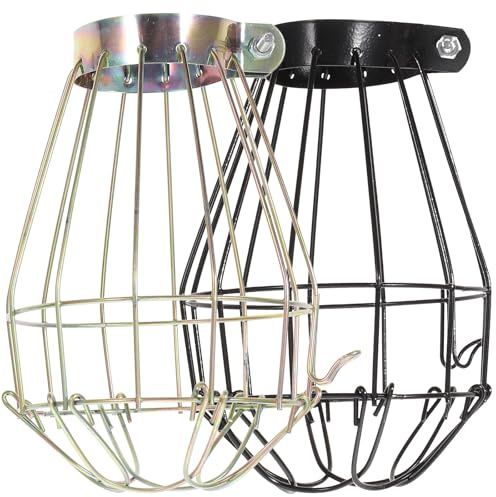 JECOMPRIS Copertura Antiscottatura per Lampada Rettile in Ferro Facile da Installare Proteggi Animale Domestico Adatta a Lampade Riscaldanti per Terrari e Gabbie