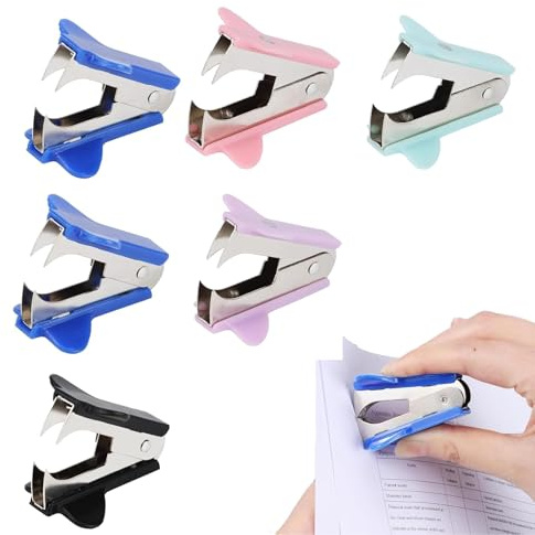 6-Teiliges Set Klammeraffe GeräTe-Set,Entklammerer,Klammerentferner,Heftklammerentferner,Hefter Entklammerer Enthefter,Geeignet FüR BüRo,Schule,Zuhause,SchreibtischzubehöR