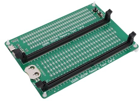 Spacnana DDR5 DDR4 RAM Memory Tester Card, 2 in 1 Diagnostic Analyzer with LED Indicators, for Laptop Desktop and Server Computers DDR5 DDR4 Memory Maintenance