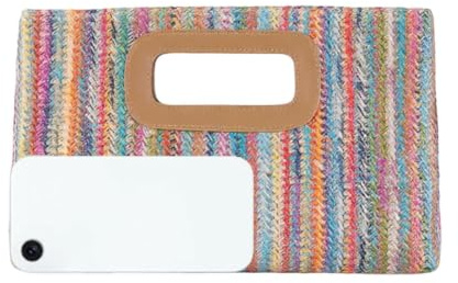 Generico Clutch Estivo | Cinturino Superiore Rimovibile | Borse da Sposa Clutch Intrecciate | Per Feste Vacanze Serate Eleganti Viaggi Compleanno