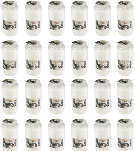 bolsius 24er Pack Grablichter Kompositionsöllichte Nr.7 ohne Kappe, weiß