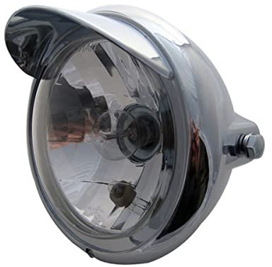 Alchemy Parts Universale Moto Classico Cromo Faro con Alta e Anabbaglianti