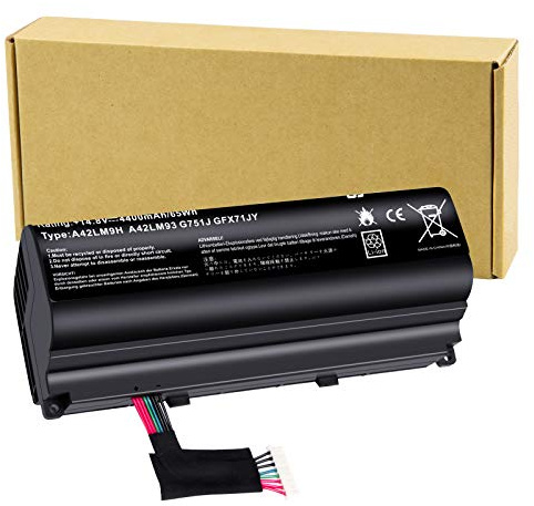 A42N1403 Laptop Batería para ASUS ROG G751 G751J-BHI7T25 G751JL-DS71 G751JM G751JT G751JY-DH71 G751JY-DB72 GFX71J GFX71JM GFX71JT GFX71JY G751JT-CH71 G751J-BHI7T25 A42LM93 GFX71JY4710 GFX71JY4720 88Wh