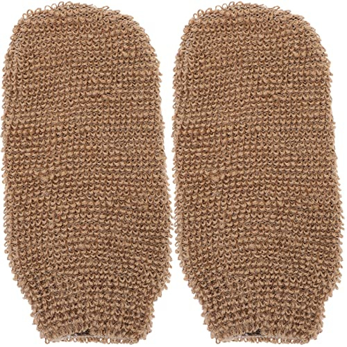 Healifty 2Pcs Duschbad Peeling Massagehandschuhe Handschuhe für Frauen Männer Handhandschuh Körperpeeling Entfernt Abgestorbene Haut Verbessert Die Durchblutung