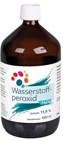 Wasserstoffperoxid 11,9% (Ph. Eur.) 1 L | H202 laborgeprüft | phosphatfrei stabilisiert