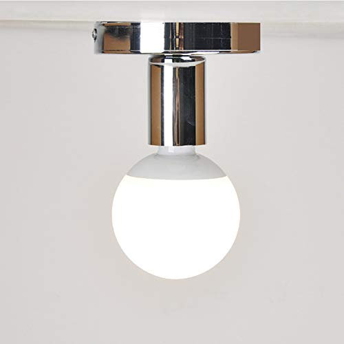 ChaoZan Soporte de luz Soporte de lámpara Retro E27 Adaptador de enchufe Techo/Pared Base Titular Lámpara Lámpara Colgante Socket Lámpara de techo para hogar Dormitorio sala pasillo Plata