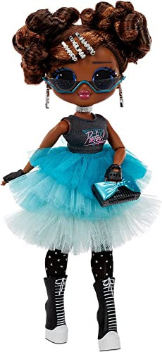 L.O.L. Surprise! OMG Present Surprise Miss Glam Modepuppe - Sammlerpuppe - mit 20 Überraschungen mit Outfits und Accessoires - inkl. Schuhe, Haarbürste und mehr - Geschenk für Kinder ab 4 Jahren