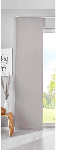 Gardinenbox Verdunkelung Schiebegardine »Newyork« HxB 225x60 cm Grau Flächenvorhang Paneelwagen Blickdicht Thermo-Schiebevorhang, 202020680