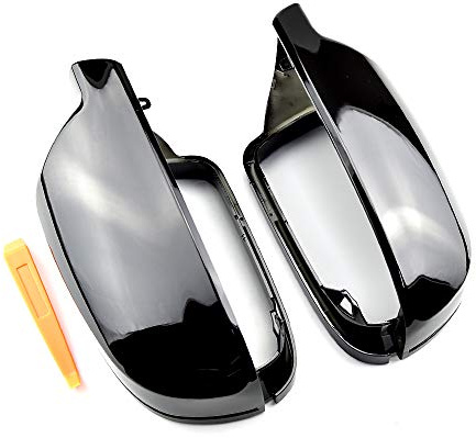 MKptopia Carcasas de espejo retrovisor Cubierta de protección Cap Car Styling Shell Carcasa de espejo lateral Cubiertas Compatible con A3 8P A4 A5 S5 B8.5 RS3 RS4 RS5-Negro