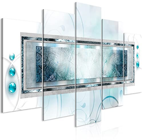 B&D XXL Acrylglasbild Abstrakt 200x100 cm 5 Teilig Wandbild auf Acryl Glasbilder Kunstdruck Moderne Acrylglas Platte Wanddekoration Geschenke Heimdekoration Glasbild 3D Effekt Diamant Perlen