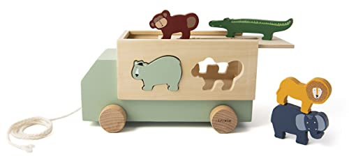 Trixie zeichenbrett Vrachtwagen 23 cm Holz Natur/grün 6-teilig