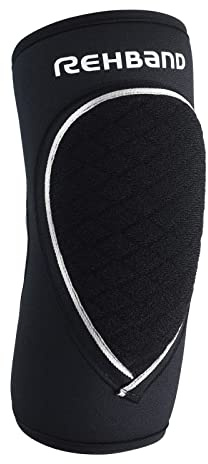 Rehband Ellenbogenschoner Schwarz, Neopren Ellenbogenschutz Handball & Volleyball, Unisex