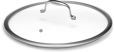 HexClad 30 cm Tempered Glass Lid, Steam Vented, Dishwasher Safe | Oven Safe up to 200°C, Stay-Cool Handle