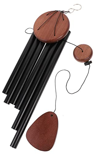 DOITOOL Carillons Éoliens Fenêtre De Sympathie Suspendue Ornement Suspendu De Cloche Tubes De Carillon Éolien Carillon De Porche Extérieur Richesse Décor Unique Bois De Poirier