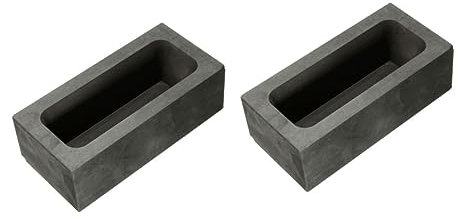 EXCEART 2 Stück 650 Gramm Graphitform Für Nichteisenmetallguss Schmelzform 85 X 45 X 30 Mm Außen 65 X 30 X 20 Mm