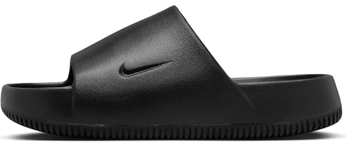Nike Women's Calm Slides, Black/Black, 4.5