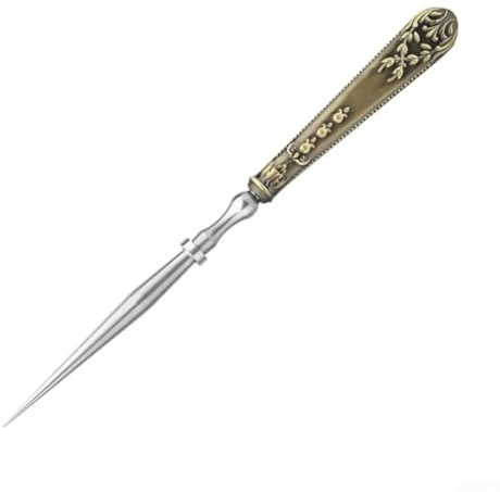 HEIBTENY 1 pièce alêne à coudre vintage de haute qualité pour bricolage outil essentiel de poinçonnage(Bronze)