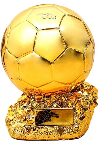 WowZza 2022 Worlds Cup Football Trophies, Golden Ballon Football Trophy,Soccers League Trophy, Golden Ball Soccer Trophy, Player Awards Memorial
