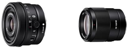 Sony SEL24F28G - Objetivo Full-Frame FE 24mm F2.8 G, Serie G (Gran Angular, Paisaje) & FE 35mm f/1.8 - Full-Frame, Gran Angular, Prime (SEL35F18F)