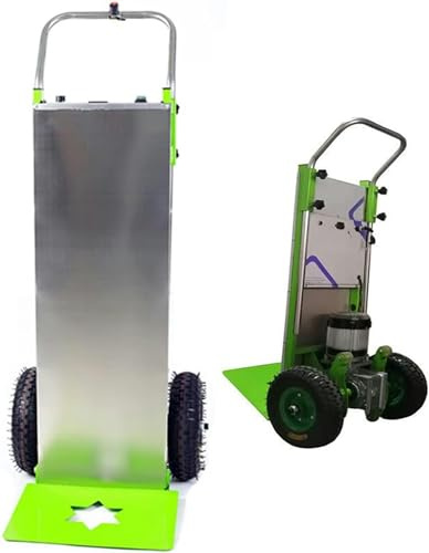 Carro eléctrico para Subir escaleras, Carretilla de Mano Que Ahorra Mano de Obra para Subir y Bajar escaleras con Carga de 200 kg, con Motor sin escobillas de 800 W y batería extraíble de 48 V/24 Ah