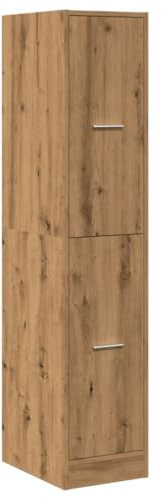 vidaXL Apothekerschrank, Ausziehschrank mit Stauraum, Allzweckschrank für Wohnzimmer Büro, Nischenschrank Hochschrank Aufbewahrungsschrank, Artisan-Eiche Holzwerkstoff
