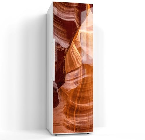 DEQORI Magnetfolie für Kühlschrank 60x190 cm | Motiv Canyonflüstern | dekorative Magnetmatte Gefrierschrank Schutz | Magnet Deko-Folie selbstklebend, magnetisch & beschreibbar