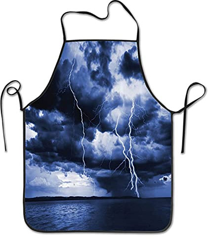 Personalisiert Arbeitsschürze Blick Auf Das Seehaus Mit Riesigen Regenwolken Schürze Verstellbare Malschürze Wasserdicht Grillschürze Für Gastronomie Grillen