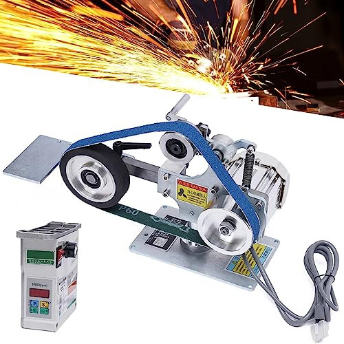 YYLHJW Bench Abrasive Belt Belt Sharpener Set,550W Belt Sander Polisher,DIY Desktop Belt Sander,for Wood Metal