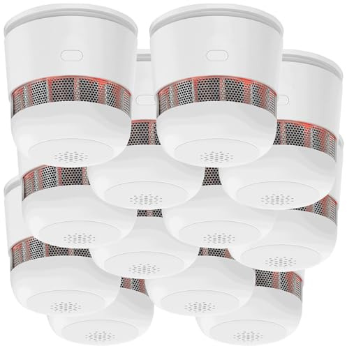 VisorTech Feueralarm: 12er-Set Mini-Rauchwarnmelder, 85 dB Alarm, 10 Jahre Batterie, EN 1460 (Rauchmelder mit 10 Jahresbatterie, Feuerwarner)