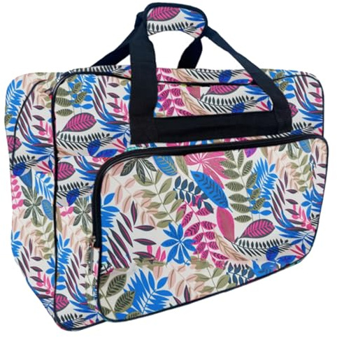 Pjeghbvop Sac multifonction pour machine à coudre spacieux en nylon robuste avec poignée pour un transport facile avec des couleurs vives, Blanc laiteux