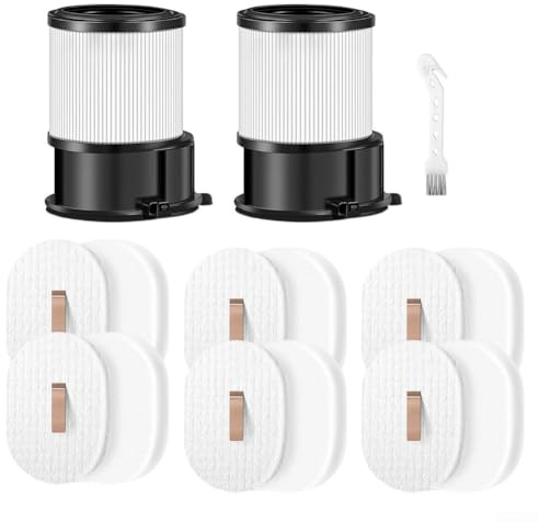 15 Stück Staubsaugerfilter-Set Ersatzteil für Shark Cordless PowerDetect Clean Leerer leichter Reiniger IP1251, IP3251, IP1250, IP3252, IP3124, waschbar und wiederverwendbar HEPA-Filter