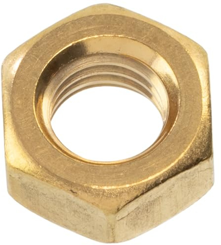 AERZETIX - 25er-Set M5 Sechskantmuttern mit metrischem Gewinde - Messing - goldfarben - elektronische mechanische Verbindungen - Heimwerkerprojekte