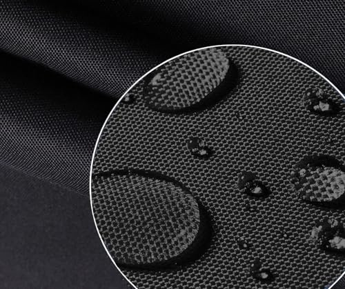 Strapazierfähiger, wasserdichter Stoff,600d oxford stoff wasserdicht - markisenstoff, abdeckplane wasserdicht, 100% pvc beschichtet, reißfest, uv-beständig (schwarz, 100cm*146cm)