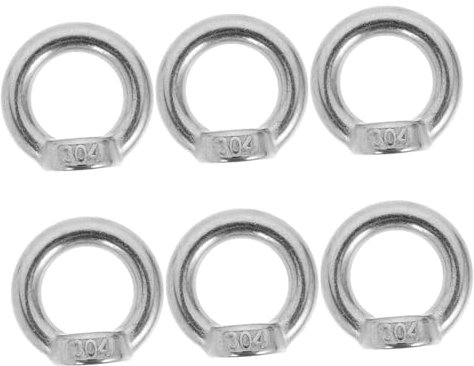 FUNOMOCYA 6 Pezzi Anello Di Ancoraggio Dado Ad Occhiello in Acciaio Inossidabile Accessorio Per Kayak Anelli Di Ancoraggio Filettati