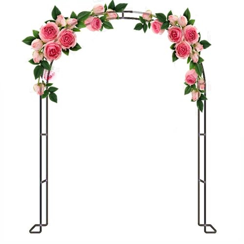 Treillis d'arche de jardin pour plantes grimpantes – Grande tonnelle en métal, cadre de pergola en fer forgé, disponible en 180 cm, 200 cm, 230 cm, 250 cm (200 x 220 cm) pour décoration extérieure