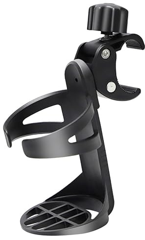 Portavasos Desmontable Negro de Pp para Andador y Silla de Ruedas | Tazas de Café y Latas, Diseño Ligero y Resistente, Uso en Walker y Wheelchair