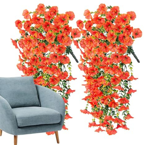 Generisk petunia konstgjorda blommor för utomhusbruk 2 stycken falska blommor