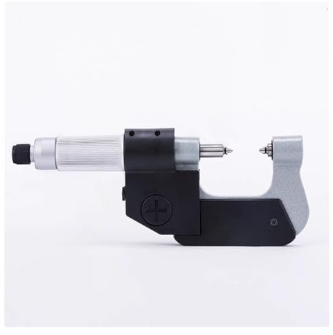 SBCGFY Micrometro Digitale per Filettatura 0-25 mm 25-50 mm con incudini 50-75 mm 75-100 mm Calibro Esterno elettronico 0,001 mm(0-25mm No Anvils)