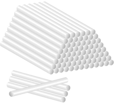 80 Barras de Pegamento Termofusible, 7mm x 150mm, Transparente, Alta Viscosidad y Adhesión Fuerte, para Pistola de Pegamento Caliente, Manualidades DIY, Reparaciones en el Hogar